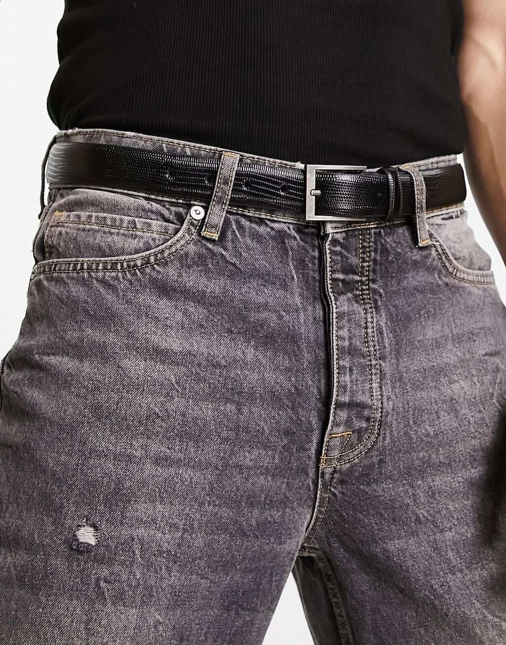 

Черный кожаный ремень Barneys Originals