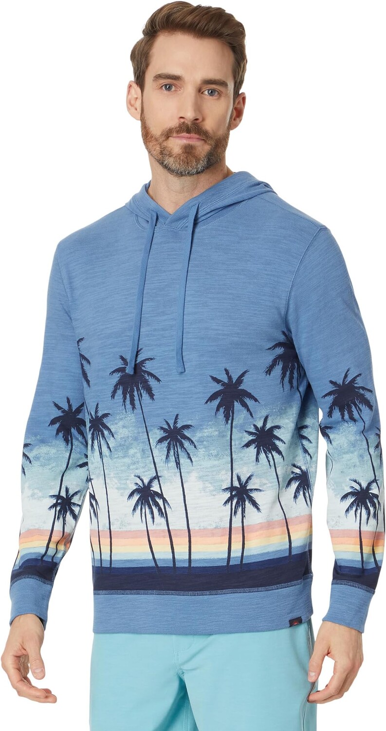

Худи Faherty Sunwashed Slub Hoodie, цвет Palm Rainbow Ombre