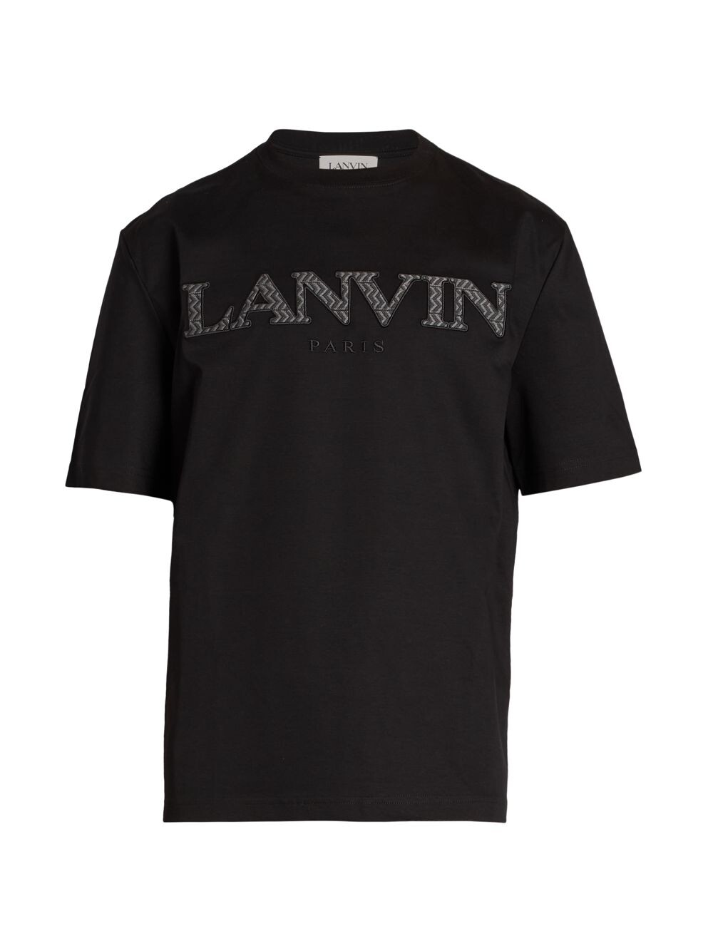 

Футболка с вышитым логотипом Lanvin, черный