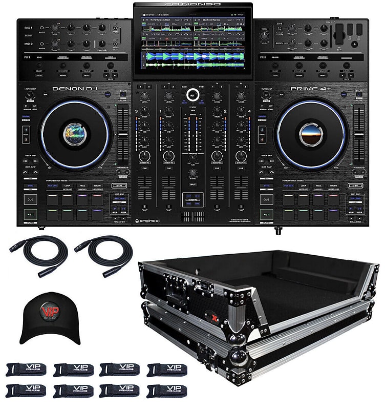denon prime go dj система DJ-Контроллер Denon PRIME 4+ DJ Controller WI-FI STREAMING With Amazon Music + XS-PRIME4 W Case