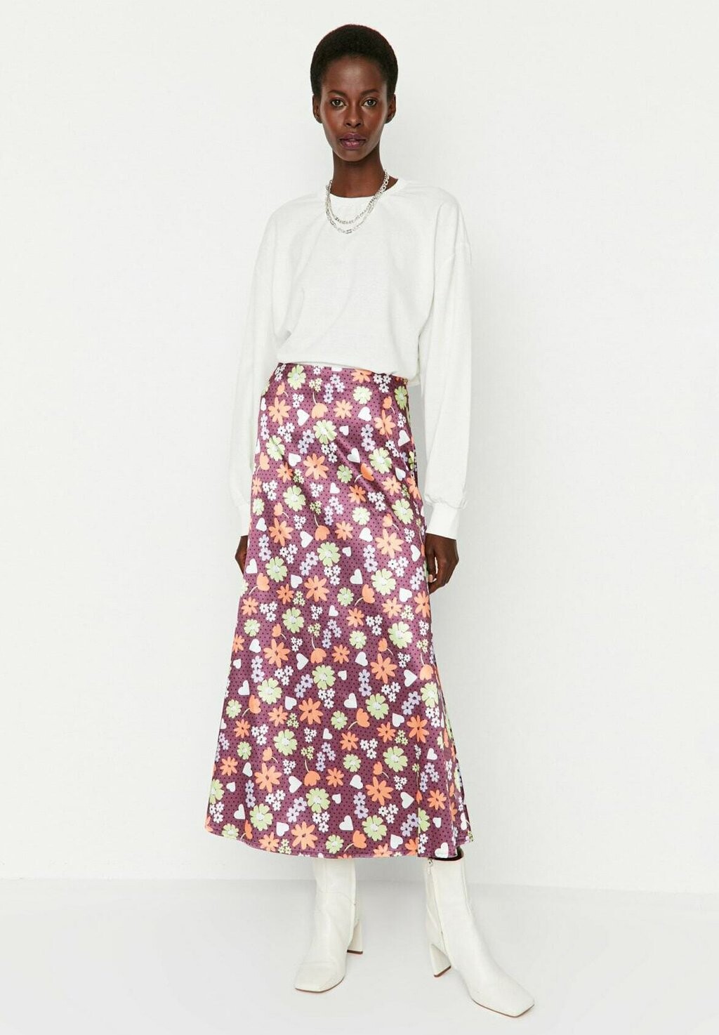 

Юбка-трапеция Trendyol Modest, красный