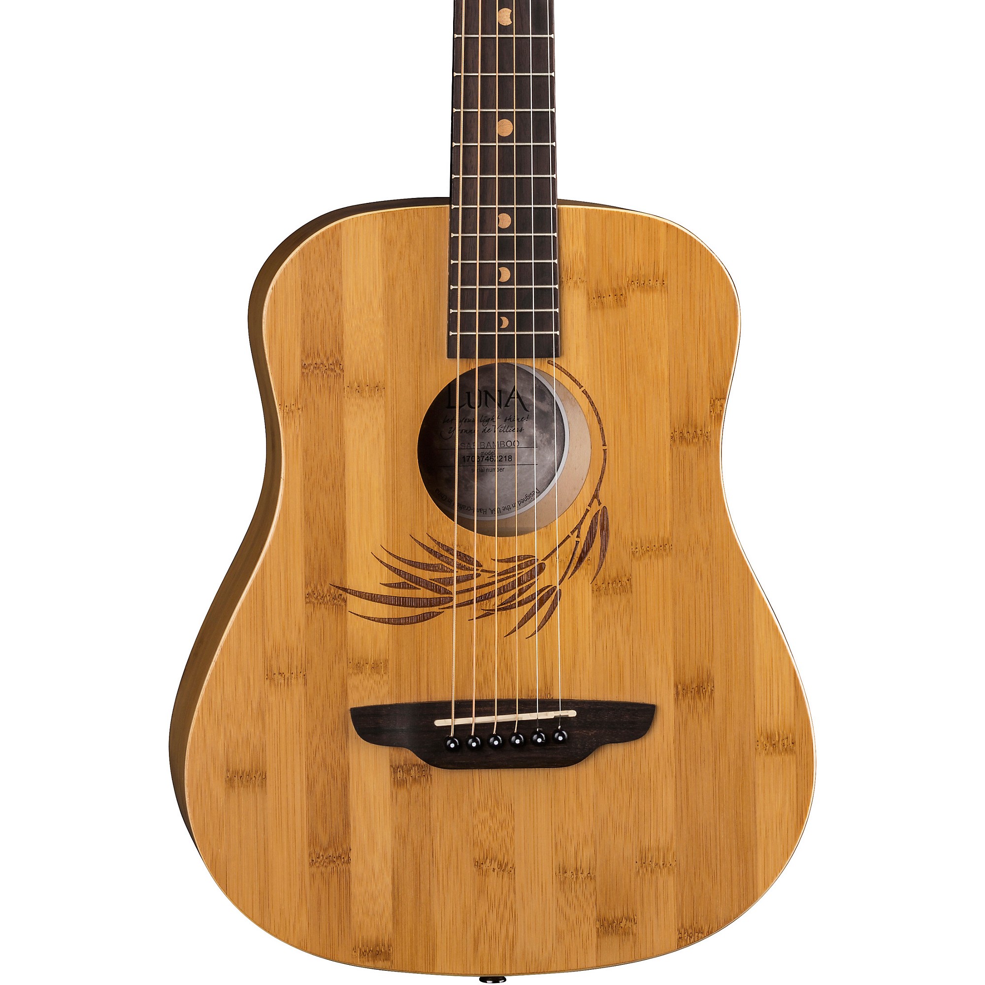 цена Акустическая гитара Luna Guitars Safari Bamboo 3/4 Satin Natural Natural