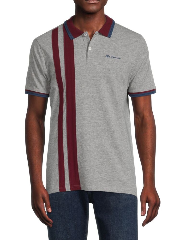 

Поло в вертикальную полоску Ben Sherman, цвет Grey Heather