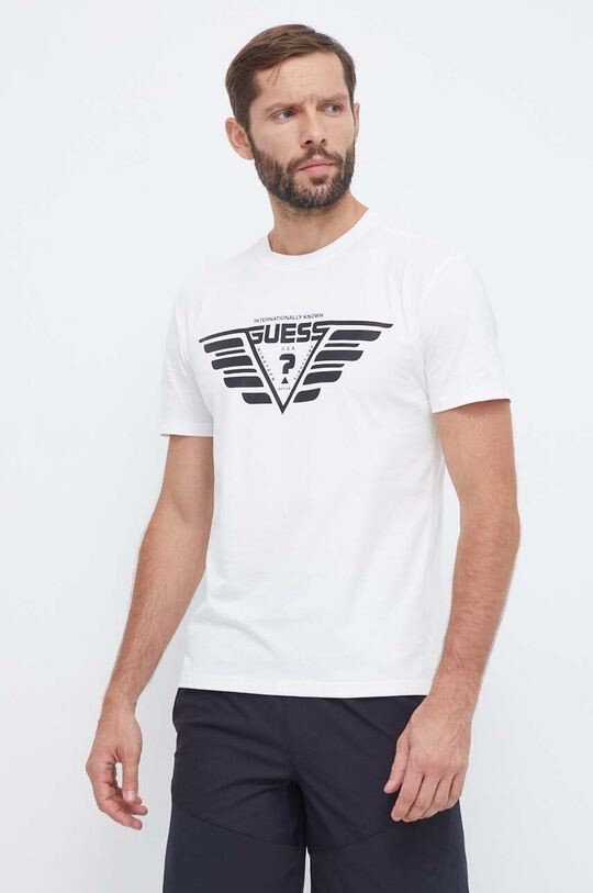 

Футболка из хлопка Guess, бежевый