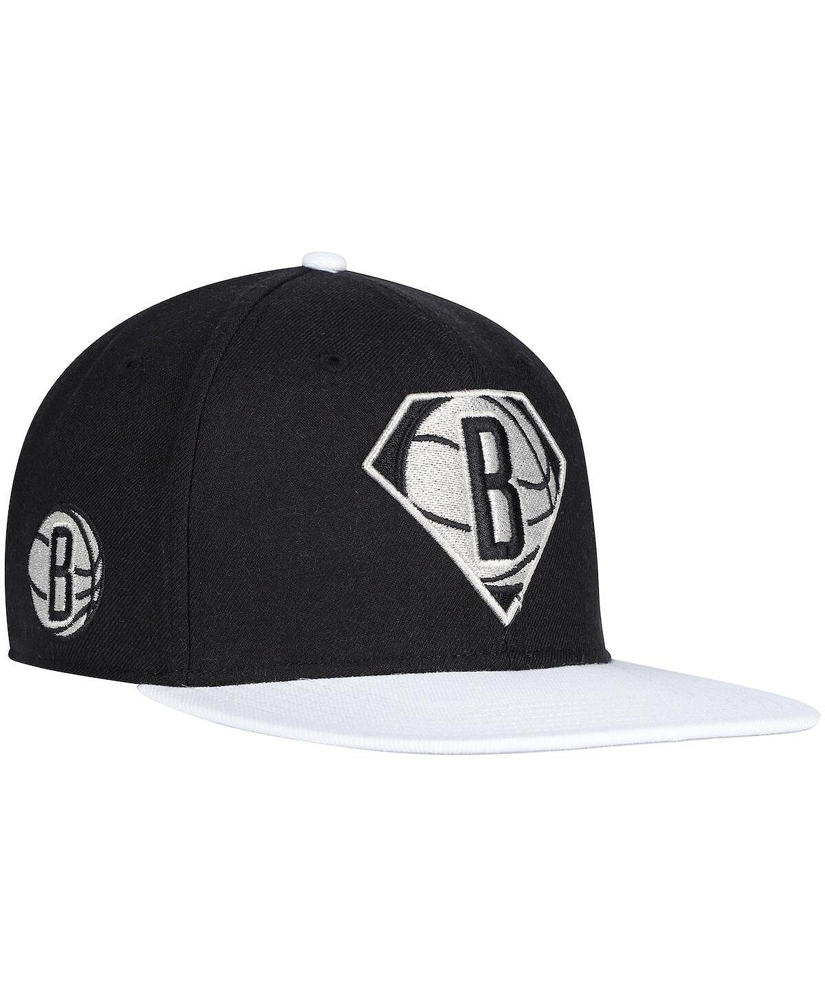 

Мужская черно-белая кепка '47 Brooklyn Nets в честь 75-летия Carat Captain Snapback '47 Brand
