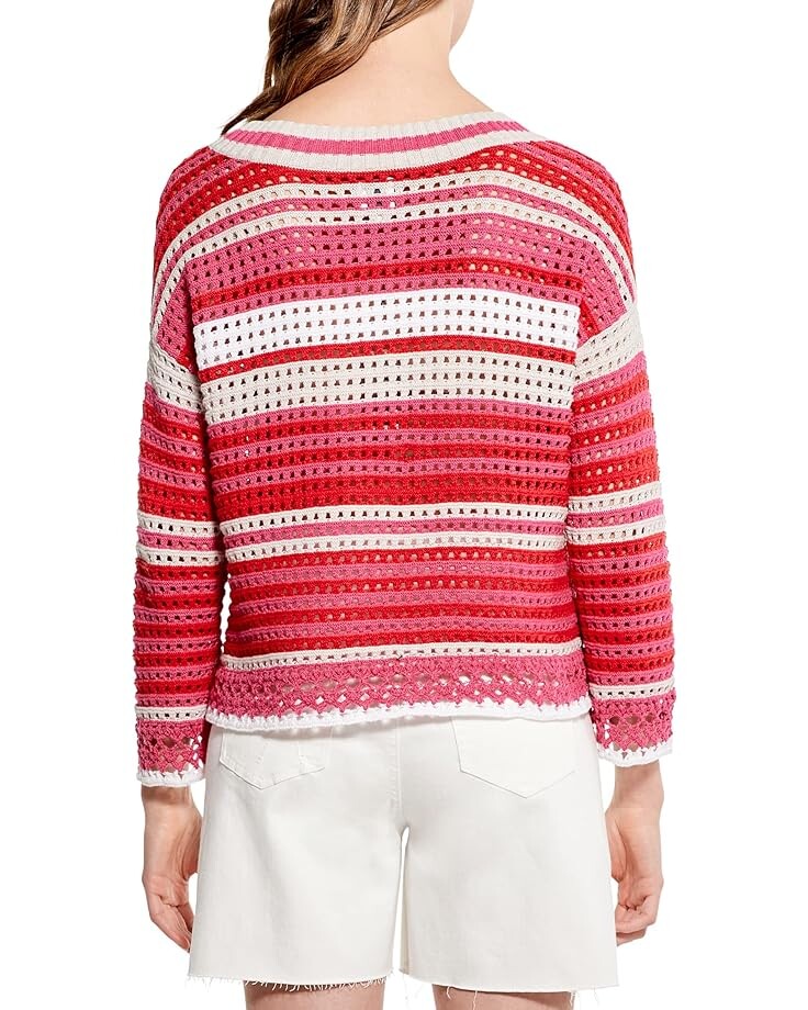 

Свитер NIC+ZOE Colorful Crochet Sweater, цвет Red Multi