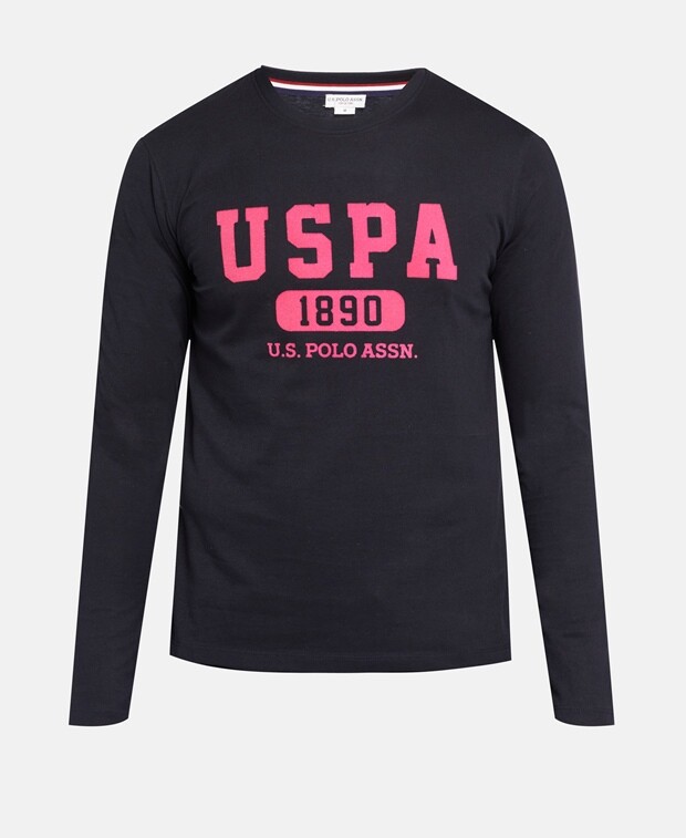 

Топ с длинными рукавами U.S. Polo Assn., темно-синий