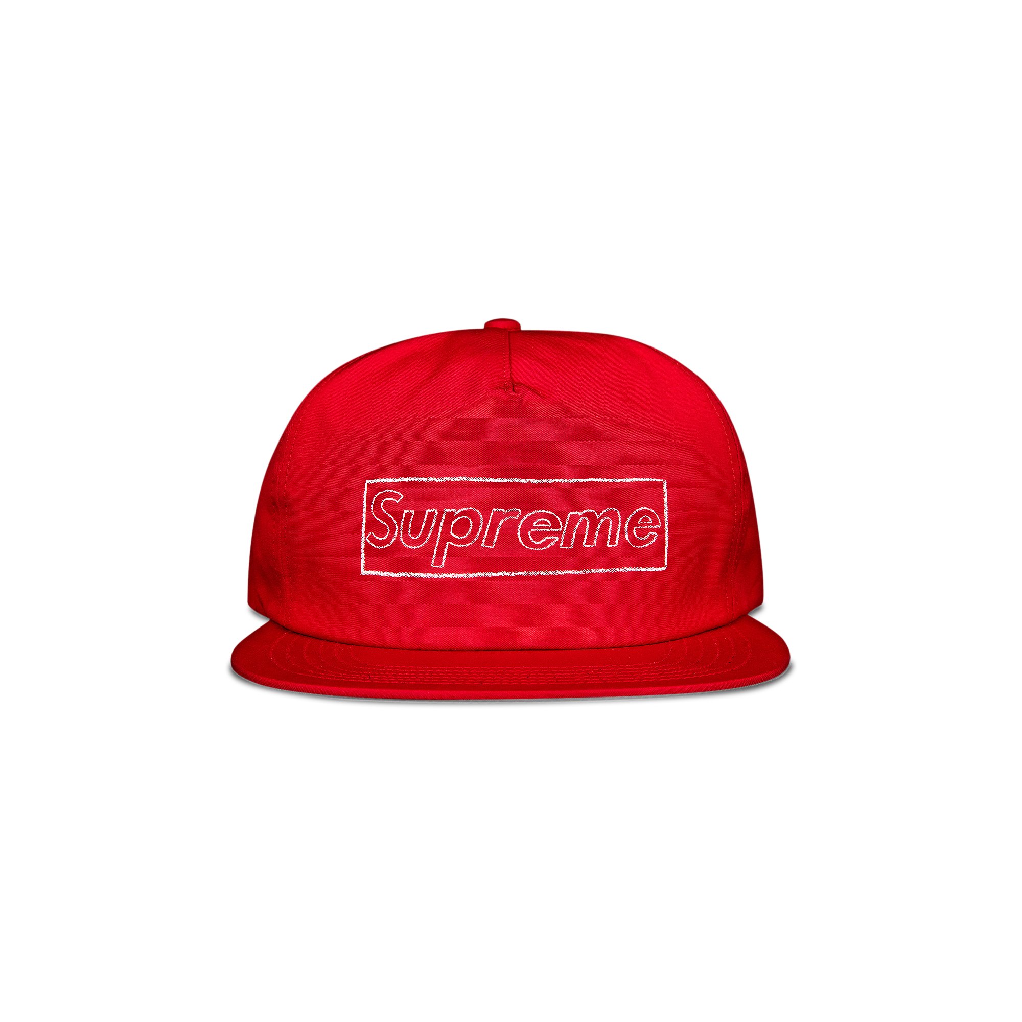 Пятипанельный меловой логотип Supreme x KAWS, красный пятипанельный логотип supreme bones черный