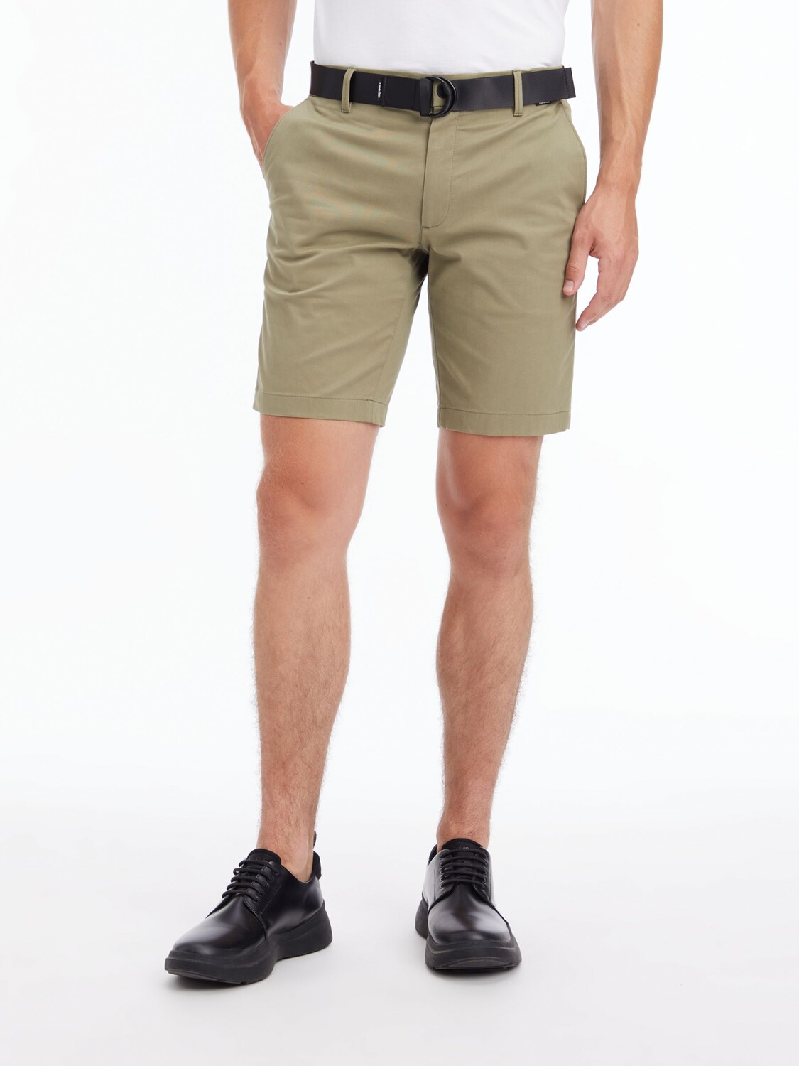 

Calvin Klein Modern Twill Минимальные шорты с поясом, цвет дельта-зеленый