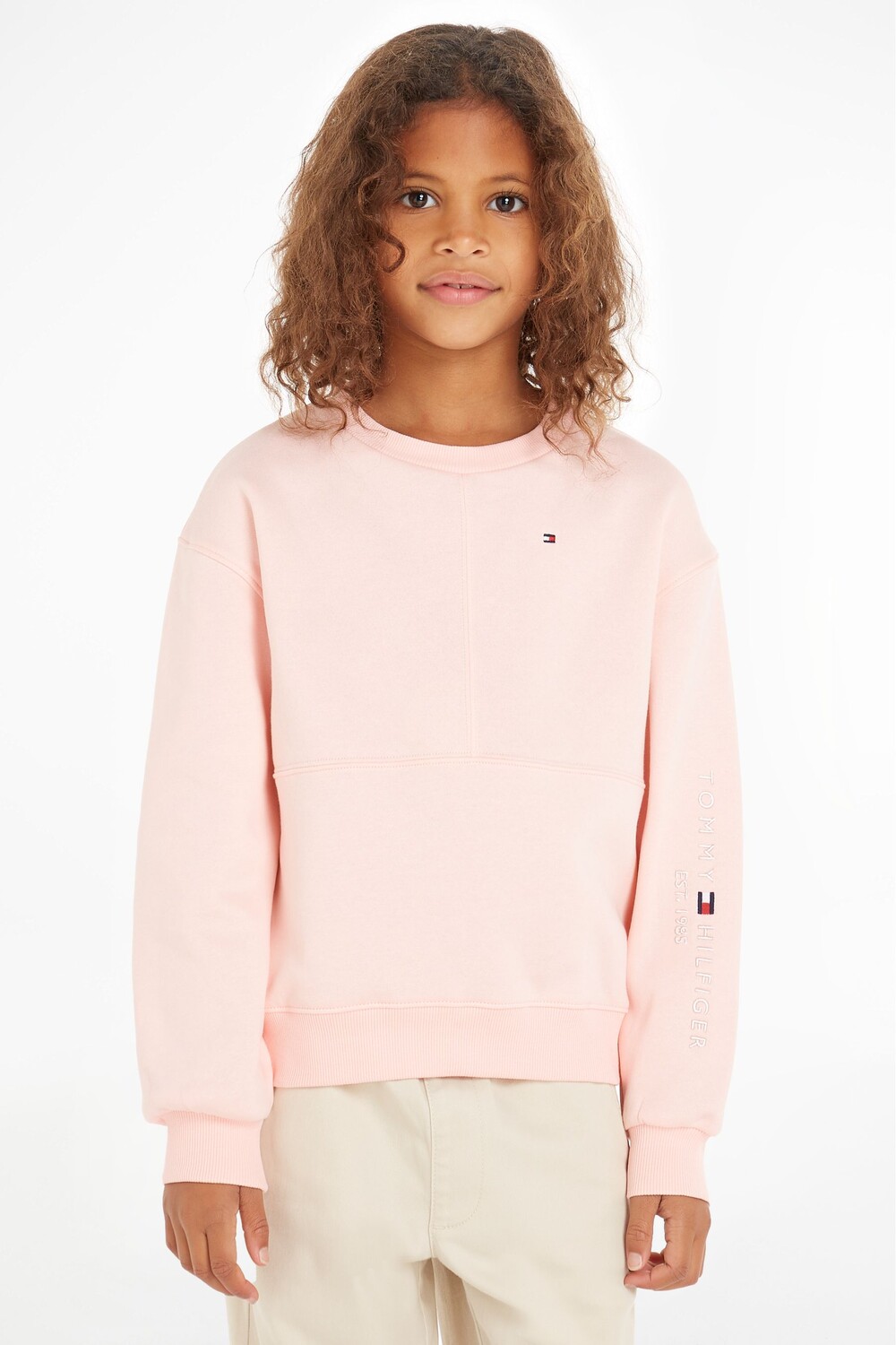 

Розовый свитшот Essential для девочек Tommy Hilfiger, розовый