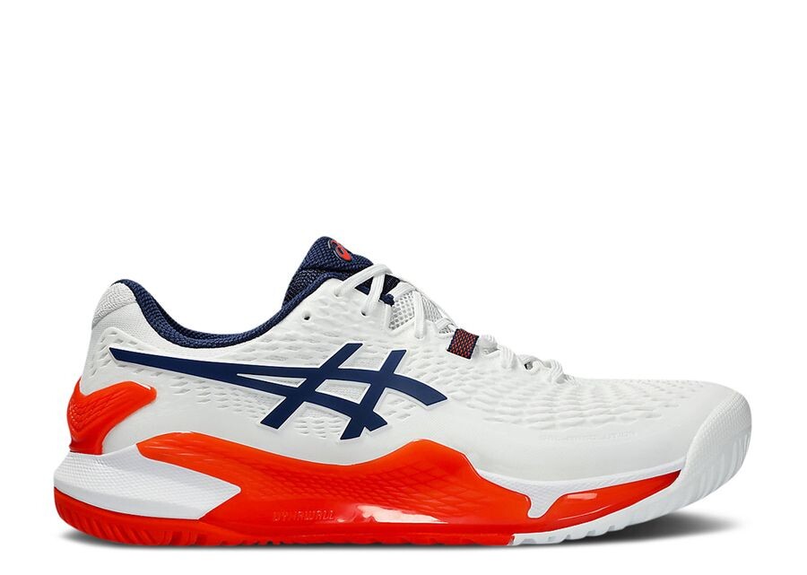 

Кроссовки ASICS Gel Resolution 9 Wide, цвет White Blue Expanse Koi