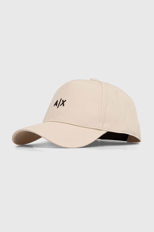 

Хлопковая бейсболка Armani Exchange, бежевый