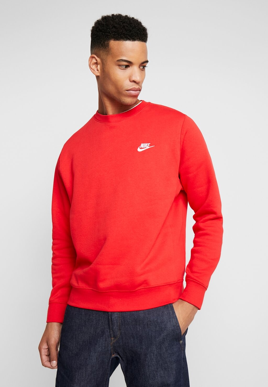 

Толстовка Nike Club Crw Bb, университет красный / белый