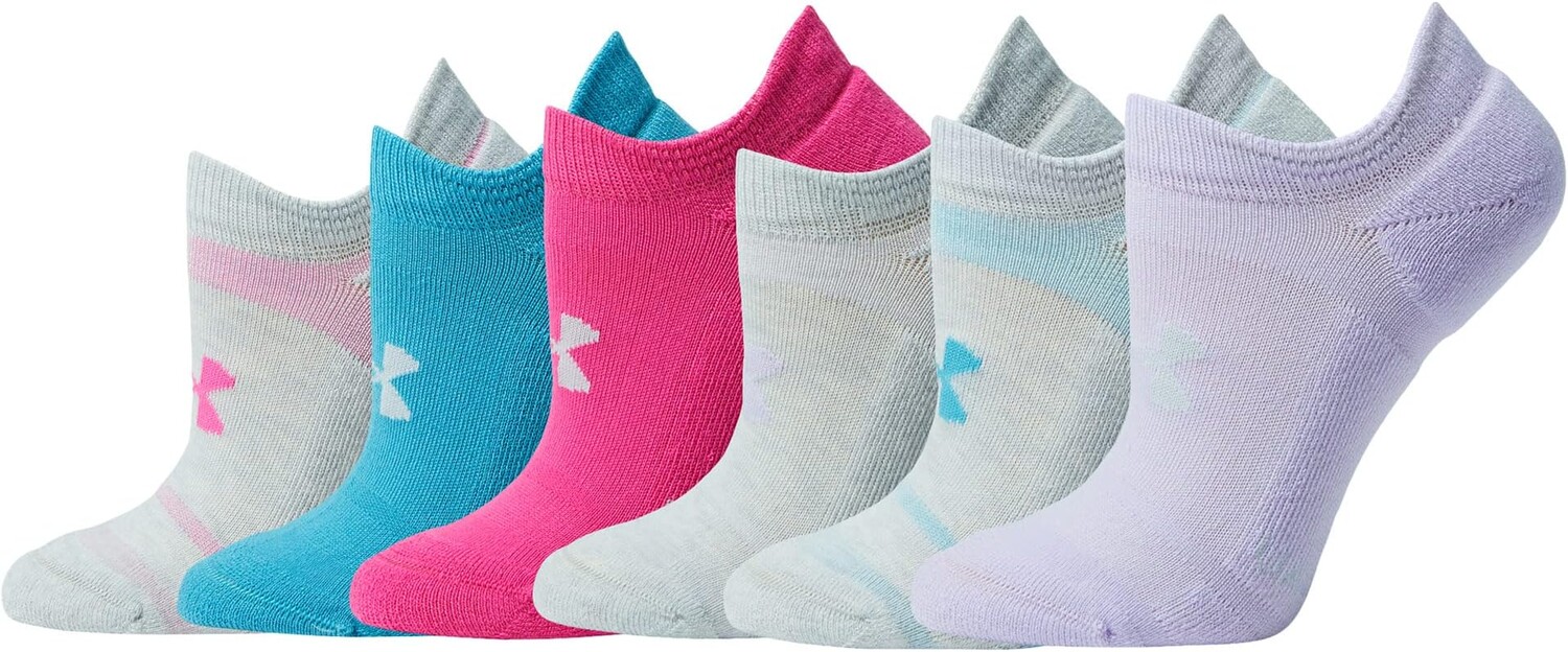 

Мягкие носки-невидимки, 6 пар Under Armour, цвет Nebula Purple Assorted