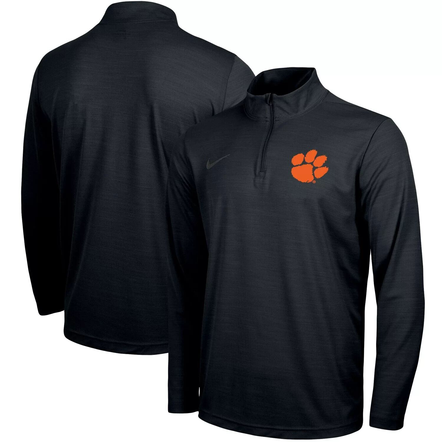 

Мужская черная куртка Clemson Tigers Big & Tall Primary Logo Intensity Performance с молнией четверть Nike, Черный