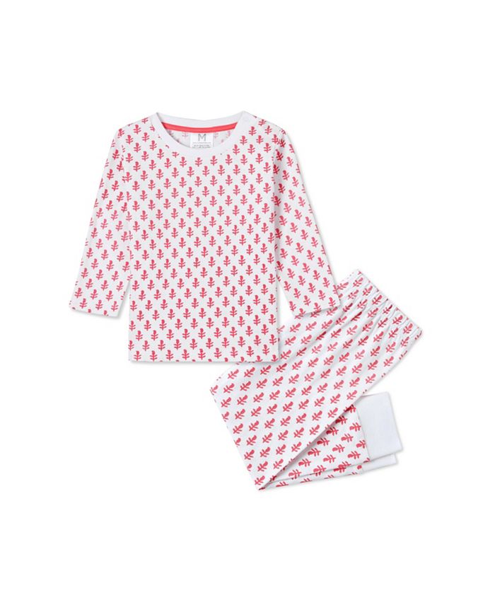 пижамный комплект из 2 предметов из органического хлопка, Pink City (размер 12M), для девочек, для новорожденных Malabar Baby, розовый кофта modis baby мягкая на 6 9 месяцев