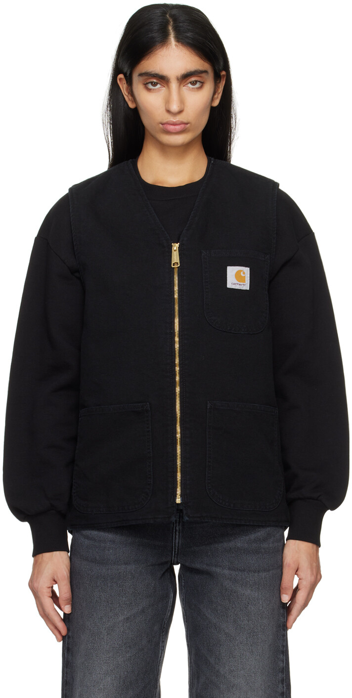 

Черный жилет из дерева Carhartt Work In Progress, цвет Black aged canvas