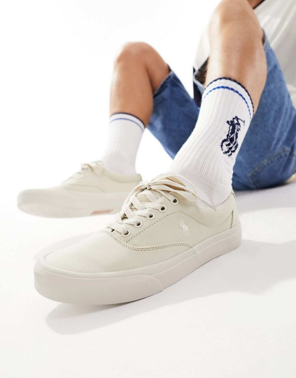 

Бежевые кроссовки Polo Ralph Lauren Keaton