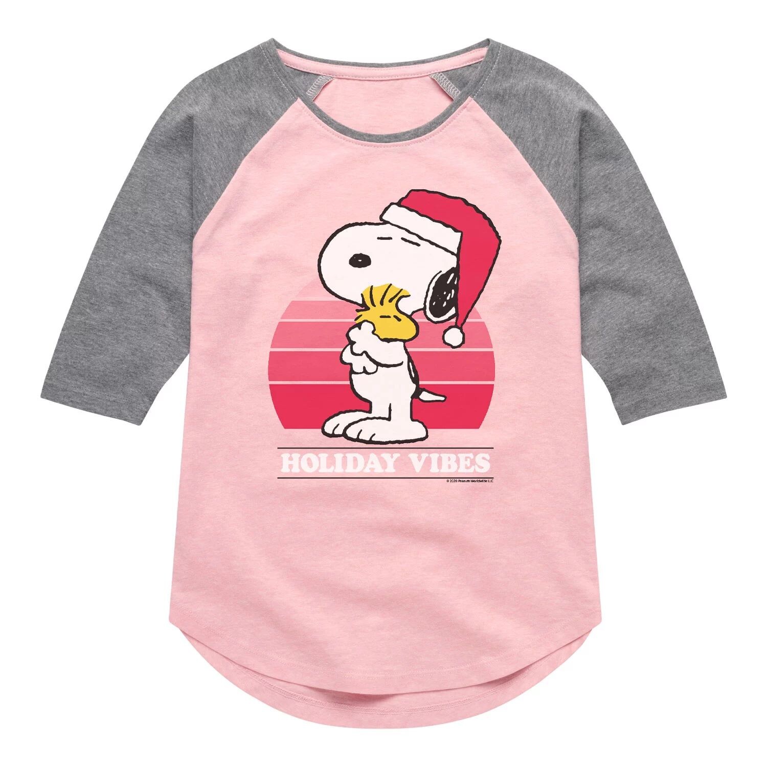 

Топ реглан с рисунком Peanuts Holiday Vibes для девочек 7–16 лет Licensed Character