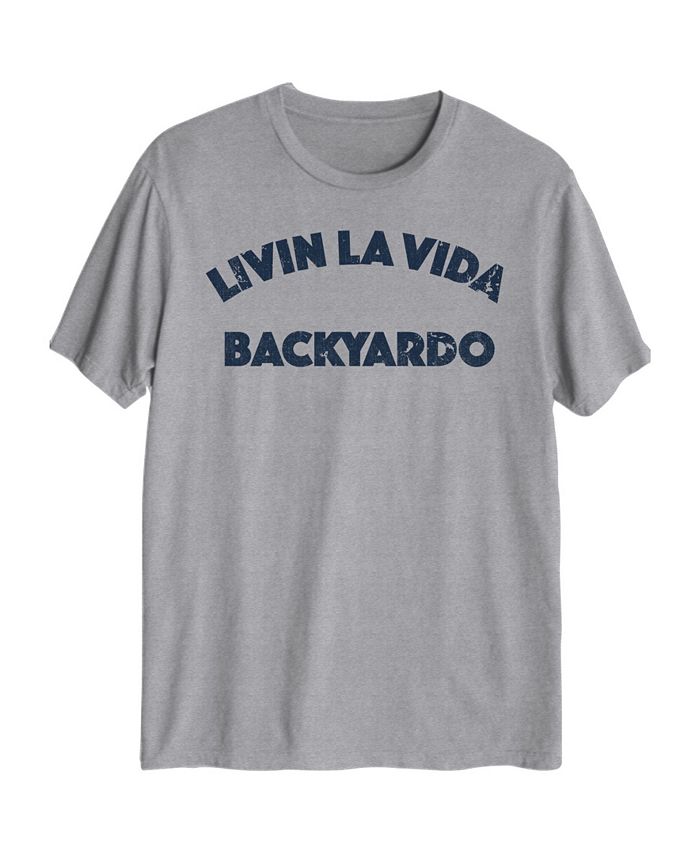 Мужская футболка Hybrid с рисунком La Vida Backyard AIRWAVES, серый мужская футболка с рисунком микки hybrid серый