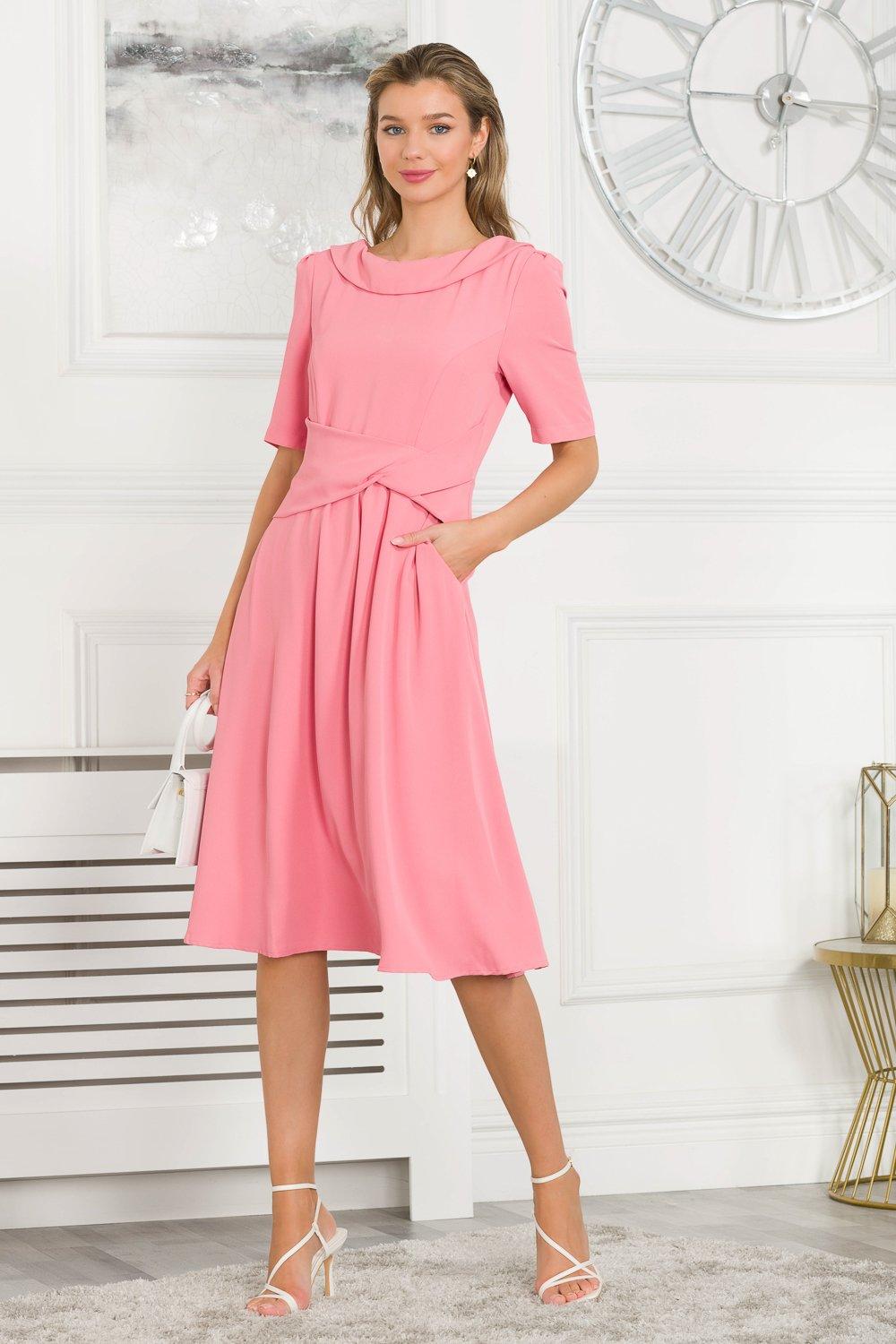 Платье Beckie с складным вырезом Jolie Moi, розовый