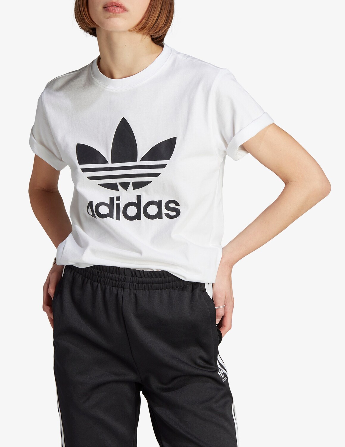 

Футболка с изображением трилистника Adidas Originals, белый