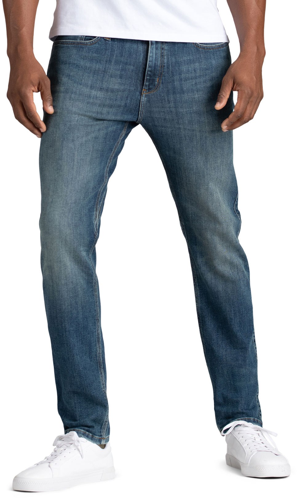 Джинсовые брюки узкого кроя Performance — мужские DUER, синий