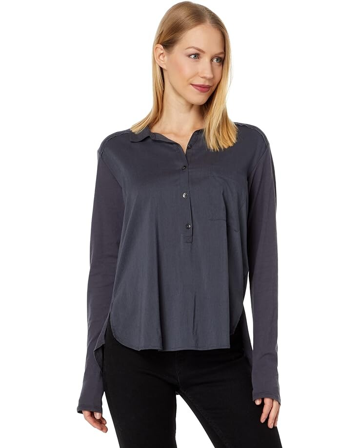 

Рубашка Splendid 1/2 Button Paige Shirt, цвет Slate