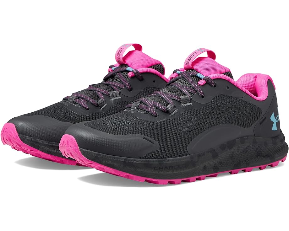 Кроссовки Under Armour Charged Bandit 2 Trail, цвет Jet Gray/Still Water/Retro Pink