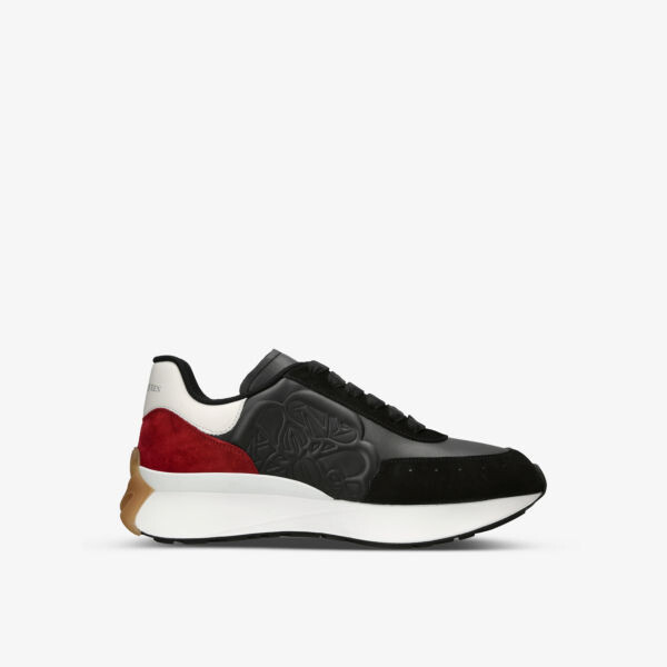 Кроссовки sprint runner с тисненым логотипом Alexander Mcqueen, цвет blk/red перчатки sherwood code v sr blk red 13