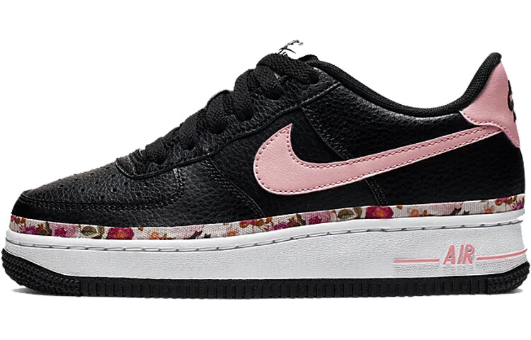 

Кроссовки Nike Air Force 1 Low Vintage с цветочным принтом, черный и розовый оттенок (GS)