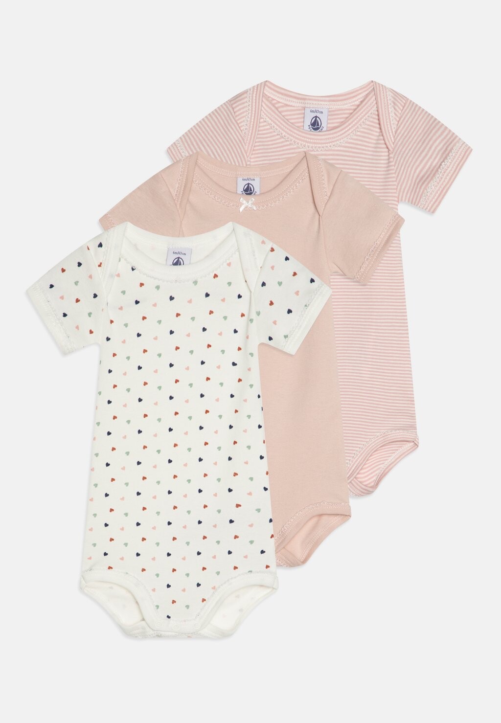 Боди BABY UNISEX 3 PACK Petit Bateau, цвет multi-coloured