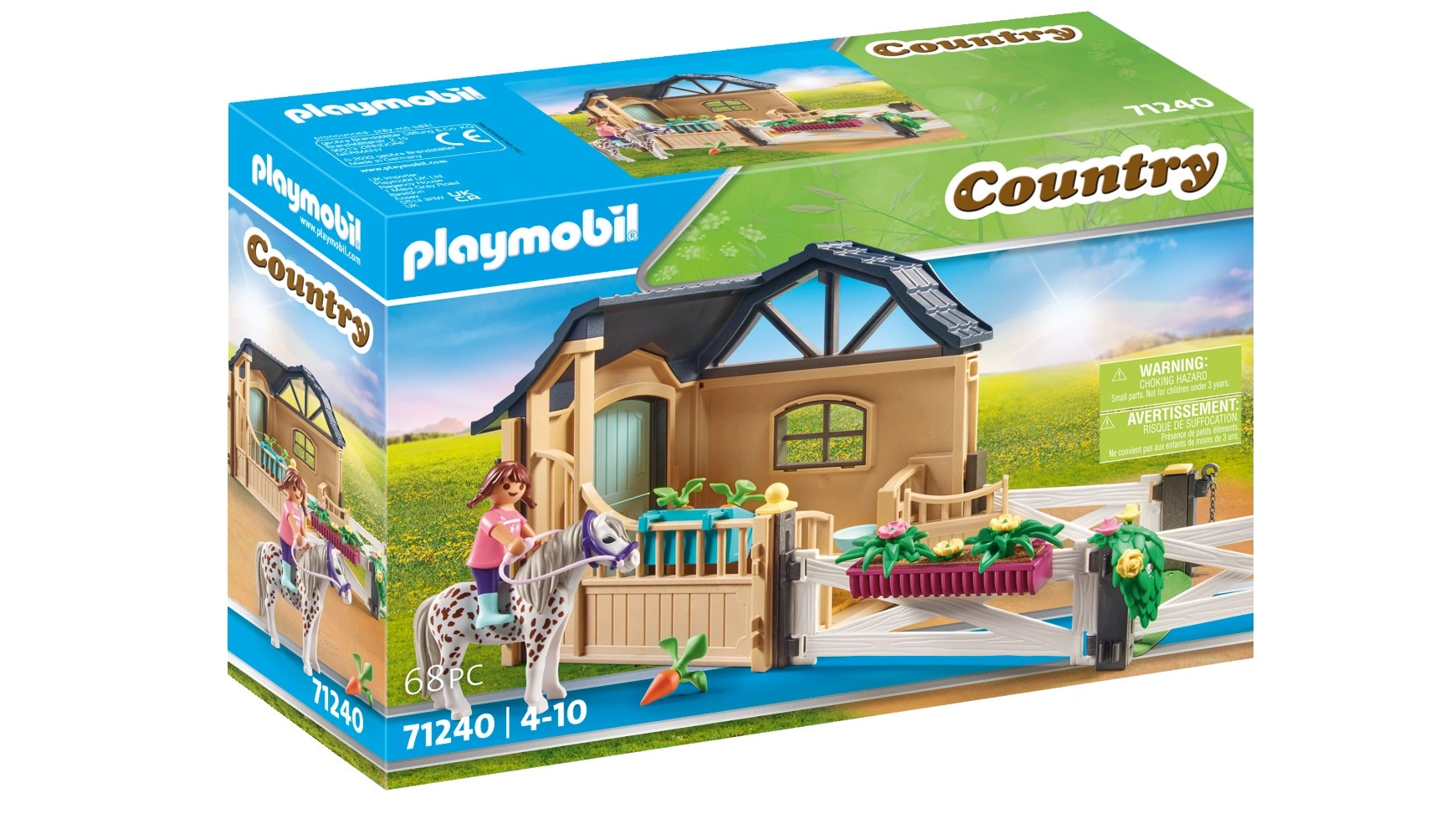 playmobil country 4189 фургон для перевозки лошадей Country удлинение конюшни Playmobil