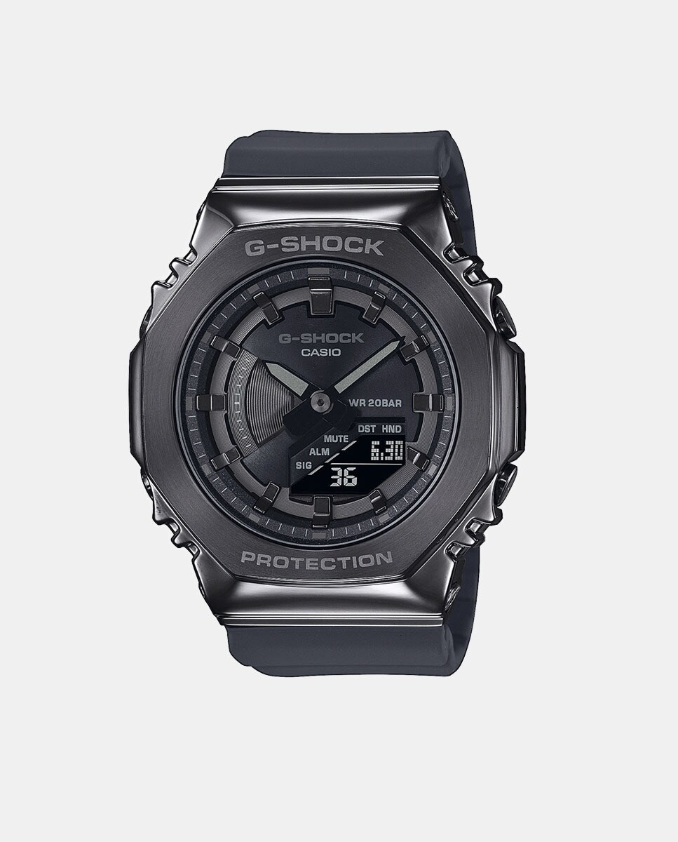GM Series GM-S2100B-8AER Женские часы из черного каучука Casio, черный gm series gm s2100b 8aer женские часы из черного каучука casio черный