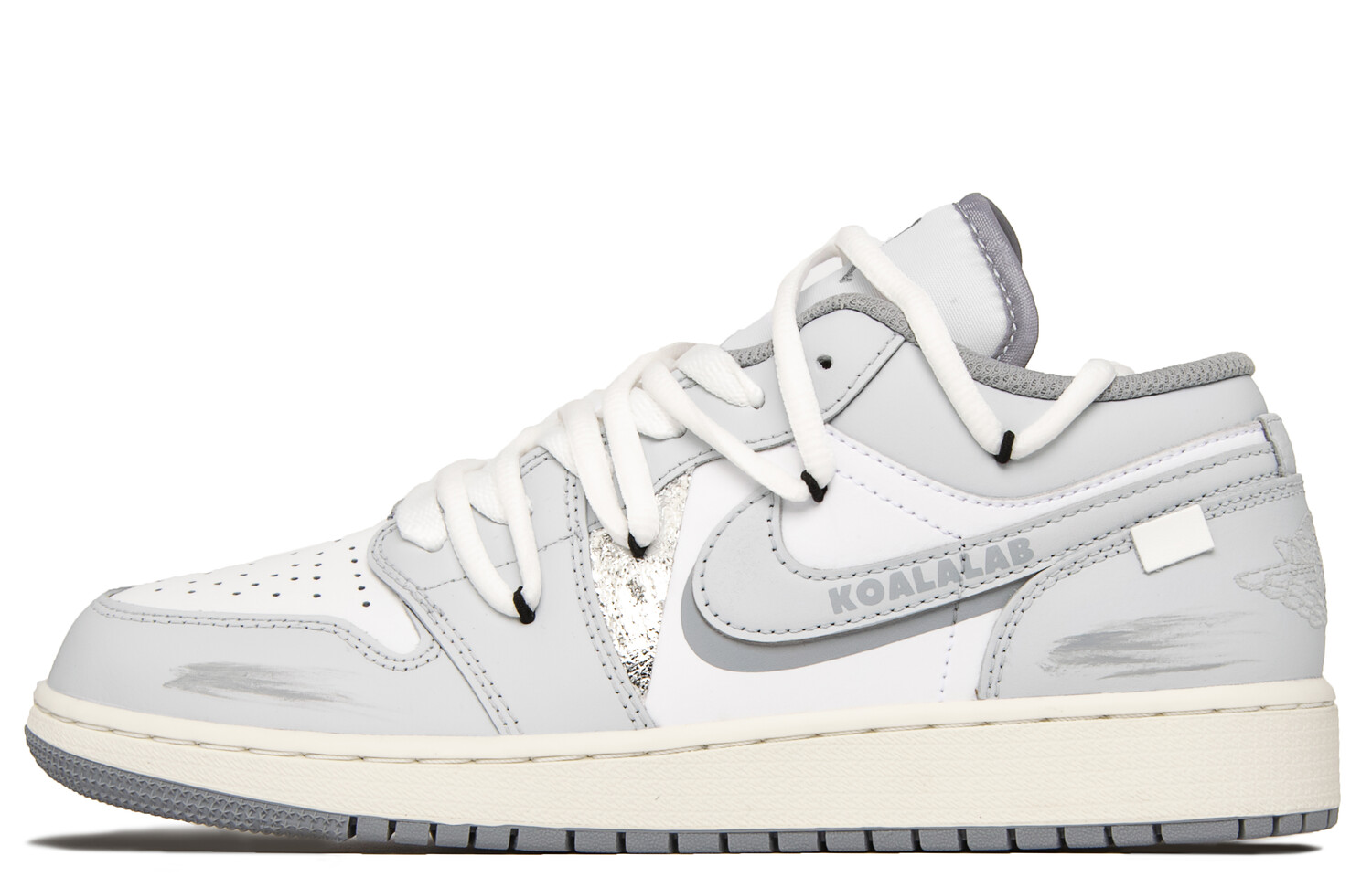 

Кроссовки Air Jordan 1 Vintage Basketball Shoes Women's Low-top Gray/Silver, светло-серый
