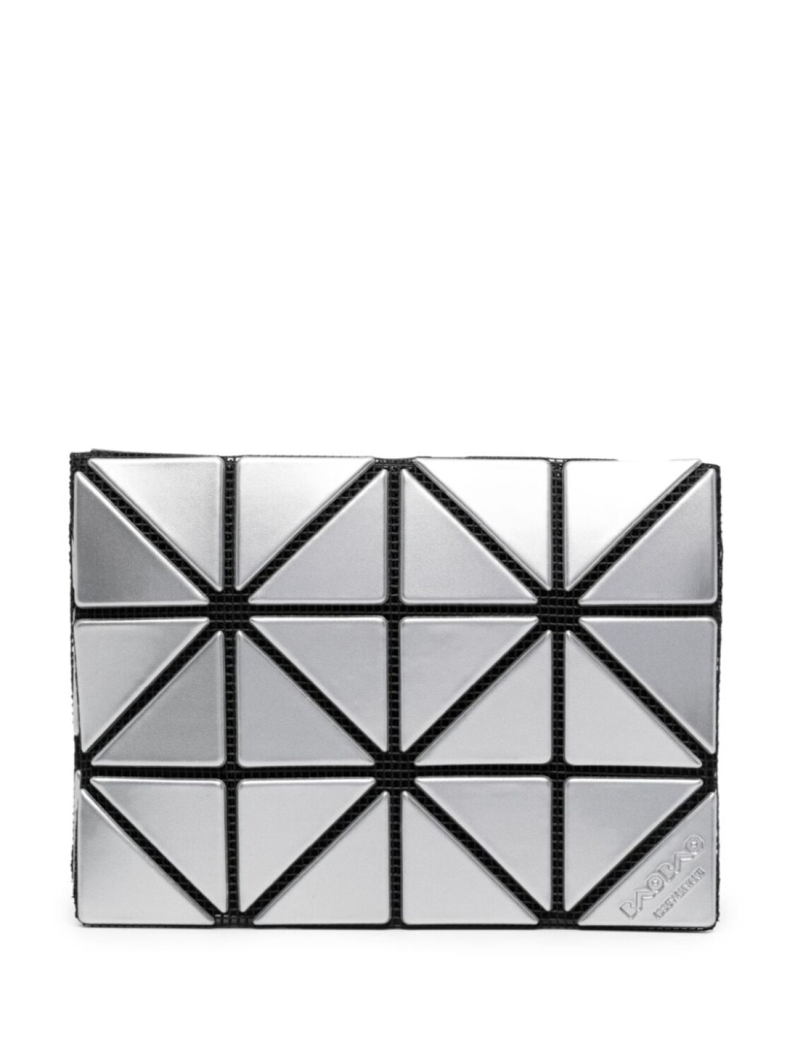 

Bao Bao Issey Miyake high-shine geometric-design wallet, серебристый