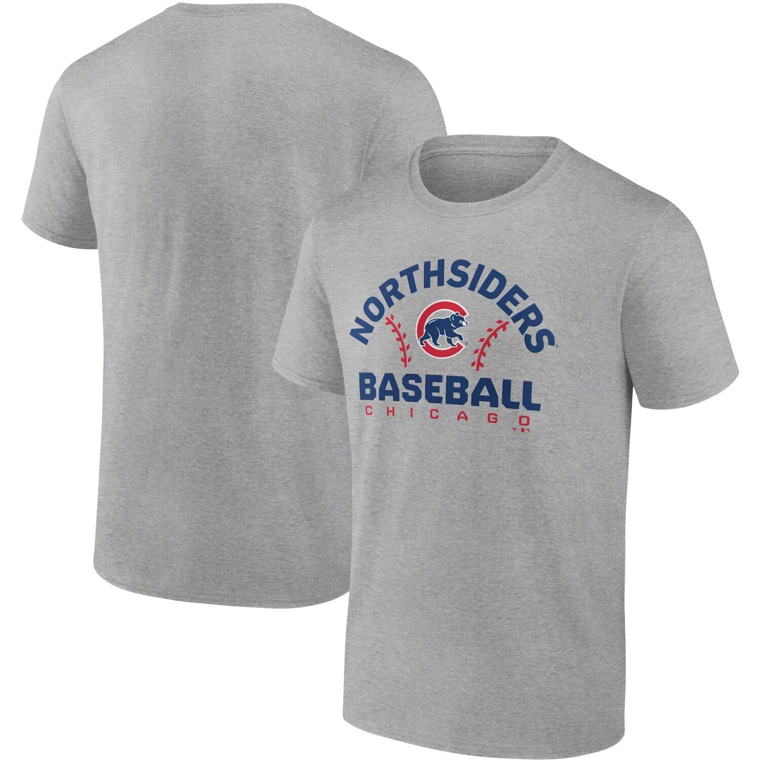 

Мужская серая футболка с логотипом Chicago Cubs Iconic Go for Two Fanatics, Серый
