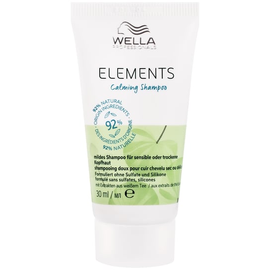 Шампунь для волос и сухой или чувствительной кожи головы, увлажняет и очищает, 30 мл Wella, Elements Calming Shampoo