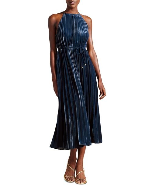 

Плиссированное платье миди с бретелькой Kassiah Ted Baker, цвет Blue
