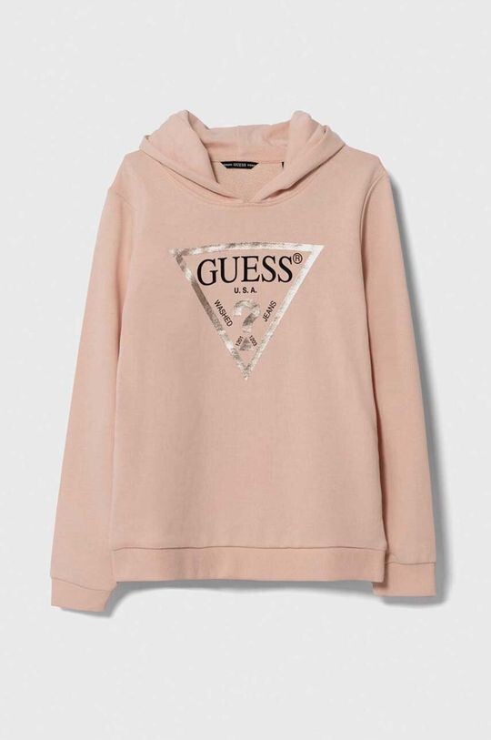 

Детская хлопковая толстовка Guess, розовый
