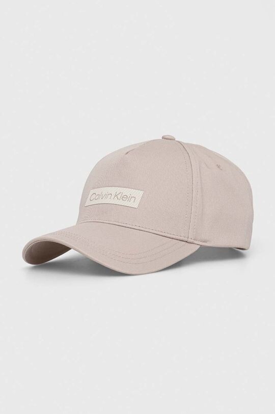 

Хлопковая бейсболка Calvin Klein, бежевый