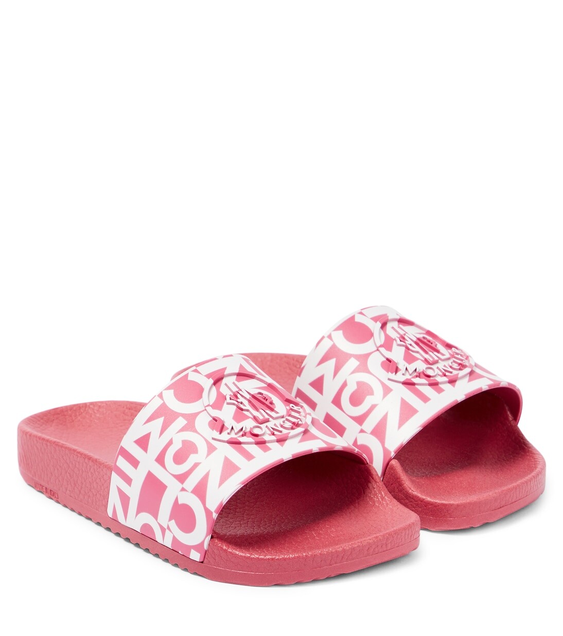

Шлепанцы petite jeanne с логотипом Moncler Enfant, розовый