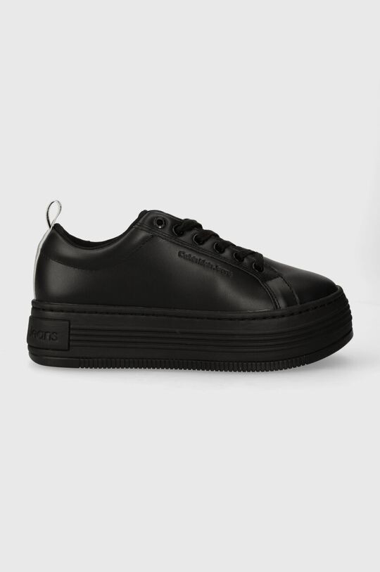 

Кожаные кроссовки BOLD FLATF LOW LACEUP LTH IN LUM Calvin Klein Jeans, черный