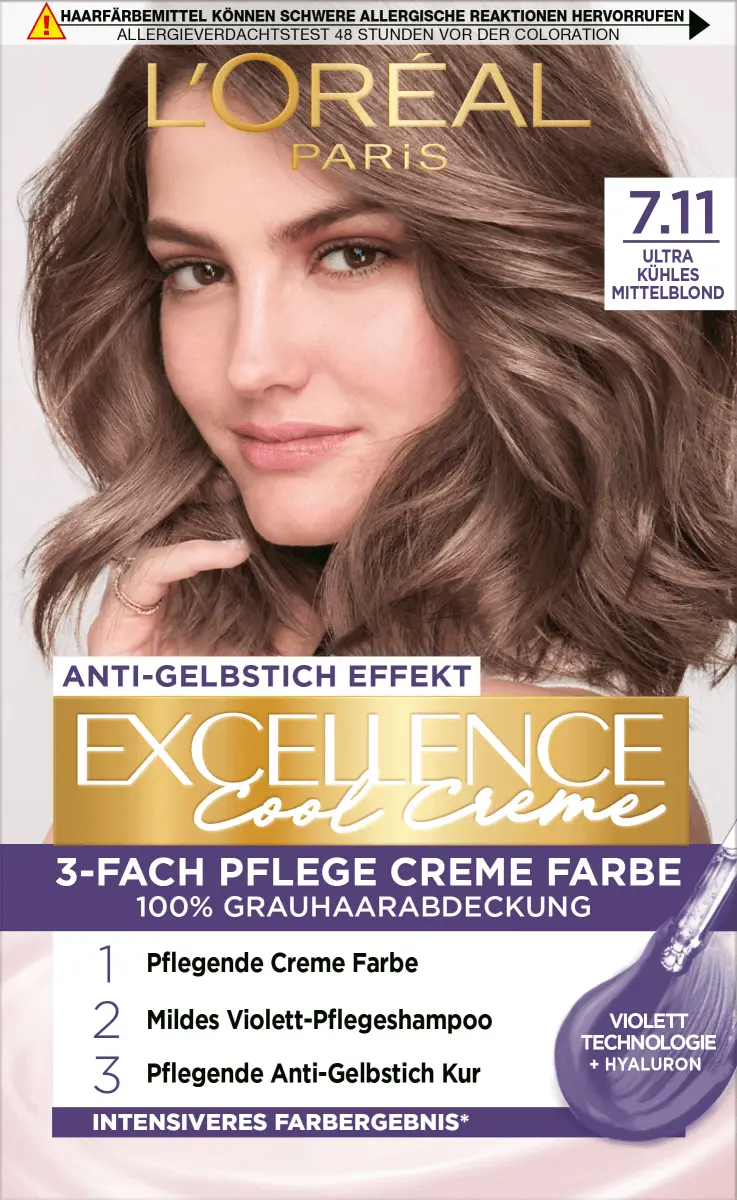 

Краска для волос Cool Creme 7.11 средний блондин 1 шт. L'Oreal
