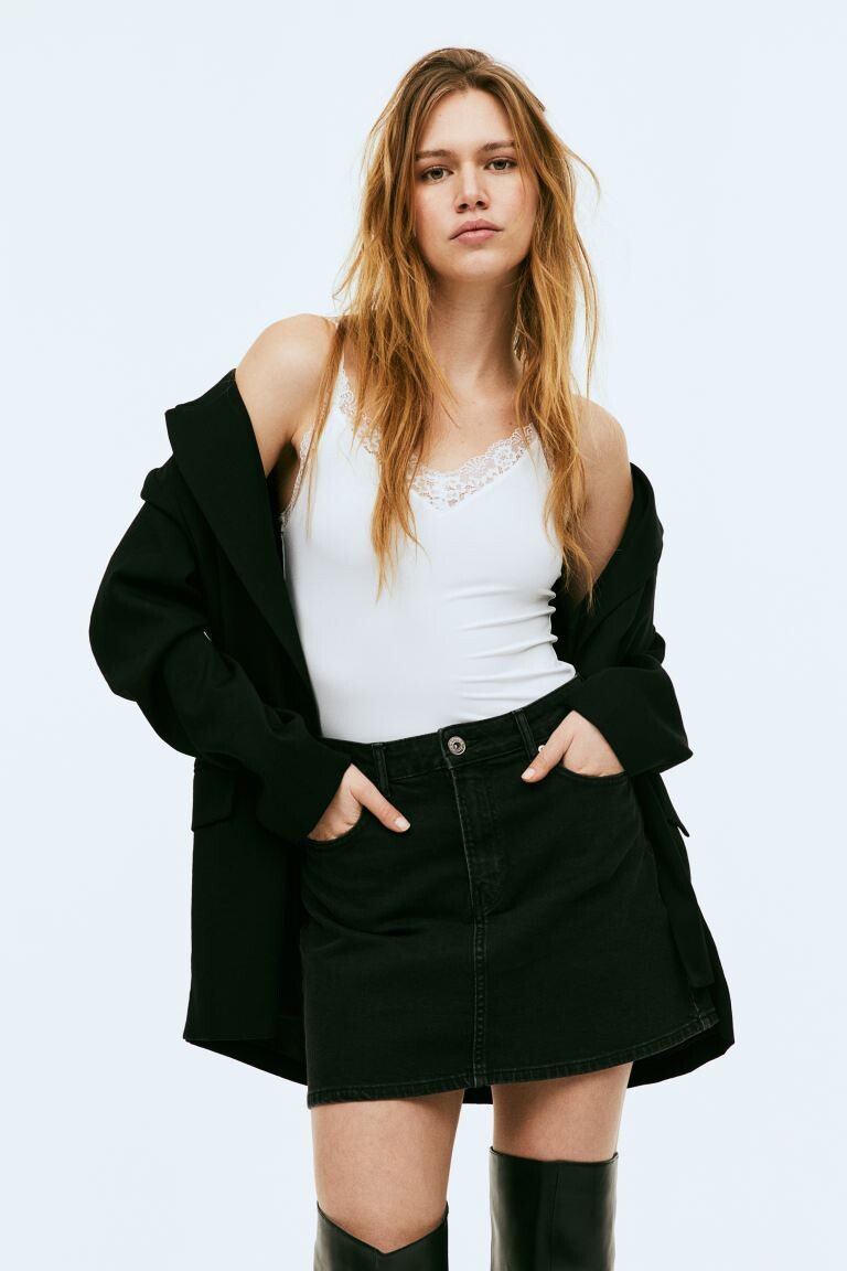 

Боди из джерси с кружевом H&M