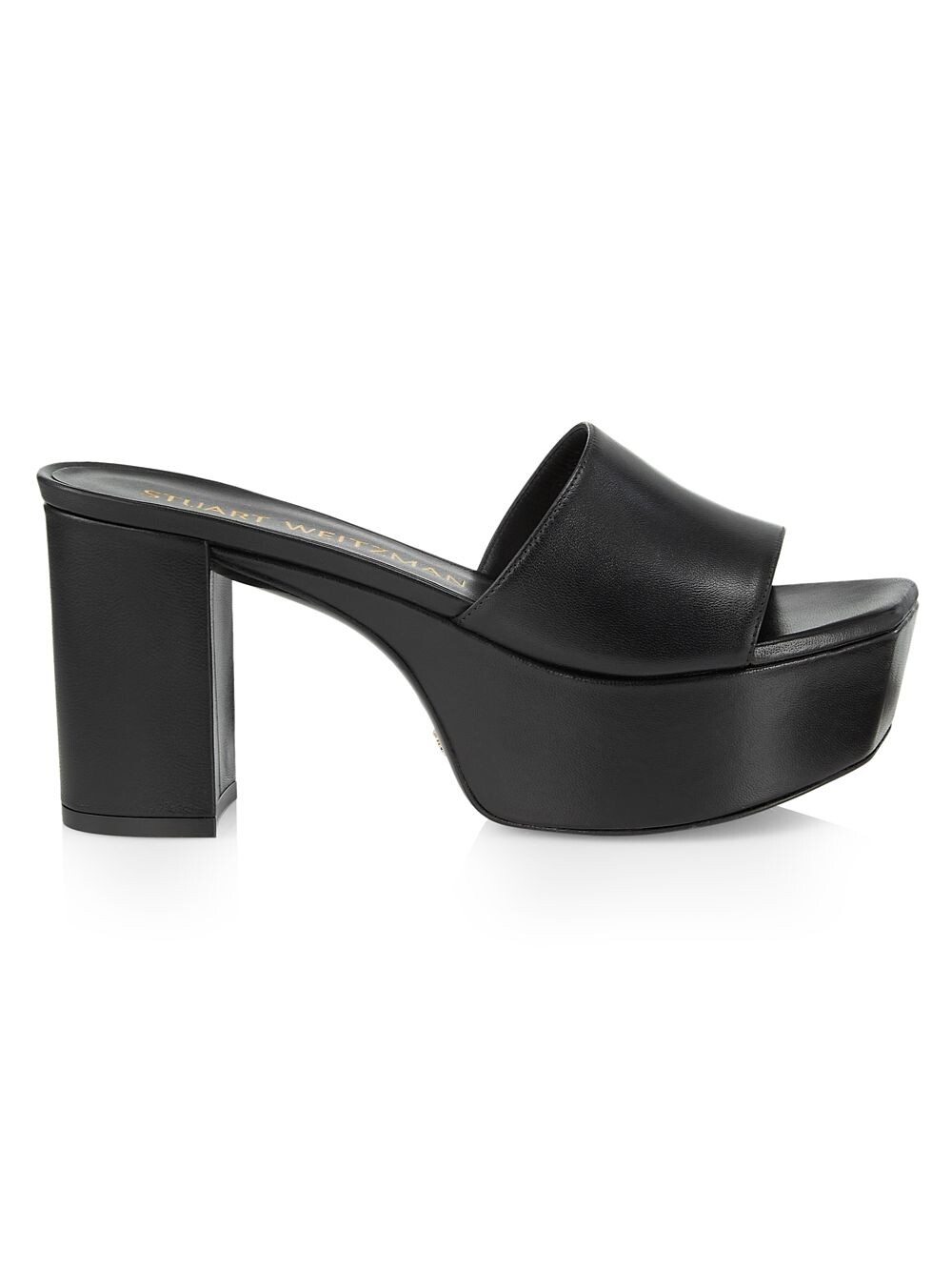 

Сандалии на платформе из лакированной кожи 95MM Stuart Weitzman, черный