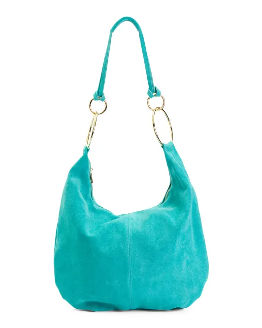 

Замшевые бродяги Made In Italy с круглой ручкой Marlon, цвет Turquoise