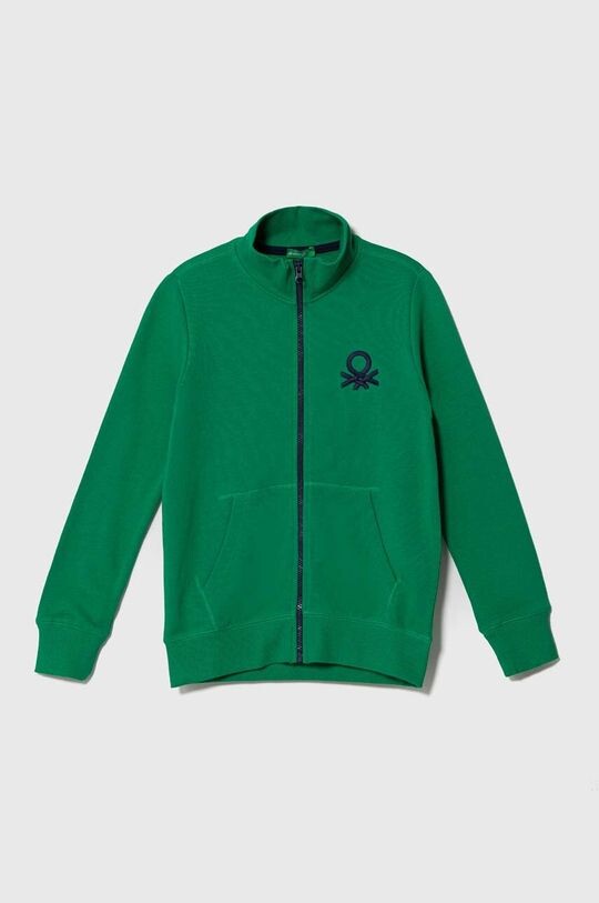 

Детская хлопковая толстовка United Colors of Benetton, зеленый