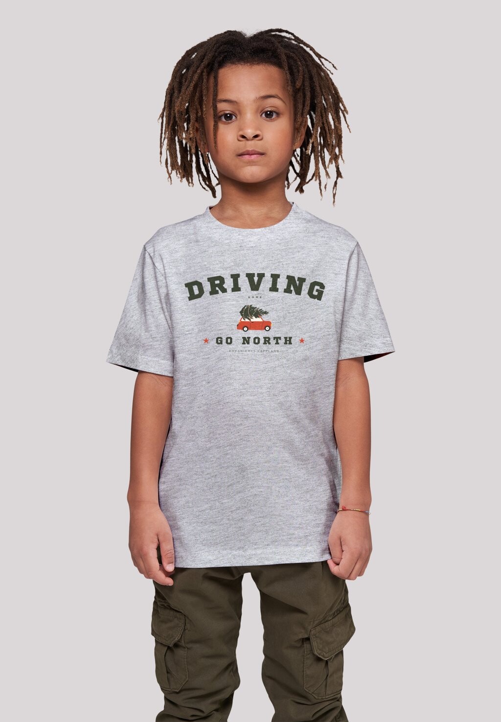 

Футболка с принтом DRIVING HOME WEIHNACHTEN F4NT4STIC, цвет heather grey