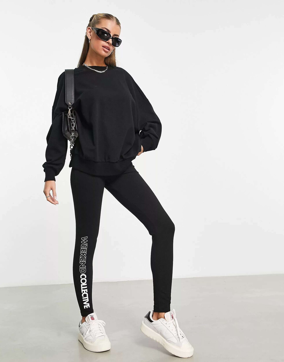 Черные леггинсы ASOS Weekend Collective